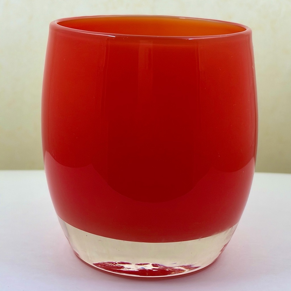 Glassybaby Orange (Seattle Sunset??) Pre-Triskelion Hand-Blown Votive